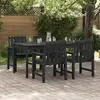 Vidaxl - Chaise De Jardin. 4 Pcs Noir 65.5 X 55.5 X 88cm Plastique