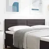 Vidaxl tête de lit design lignes marron foncé 140 cm tissu