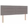 Vidaxl tête de lit design lignes taupe 160 cm en tissu