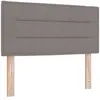 Vidaxl tête de lit design lignes taupe 100 cm en tissu