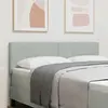 Tête De Lit En Velours Argyle Manuel Gris Clair 160 Cm Velours Vidaxl