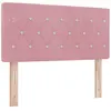 vidaXL Tête de lit avec boutons en cristal en velours rose 90 cm