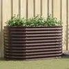 vidaXL Jardinière en bois brun 160x80x81 cm en acier galva