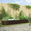 Jardinière Surélevée Marron 320 X 80 X 44 Cm Acier Vidaxl