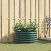 vidaXL Jardinière surélevée Verte 80x80x44 cm en Acier Galvanisé