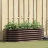 vidaXL Jardinère Élevée Marron 160x80x44 cm Acier Galvanisé
