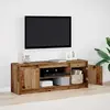 vidaXL Meuble TV Marron 139,5 x 34 x 50 cm Matériau dérivé du bois