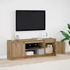 vidaXL Meuble TV Marron 139,5 x 34 x 50 cm Matériau dérivé du bois