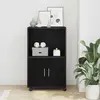 vidaXL Cabinet Roulant Vidaxl Chêne Noir 55x40x91 Cm Bois D'ingénierie
