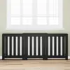 vidaXL Couverture de radiateur noir aspect chêne 205 x 21,5 x 83,5 cm