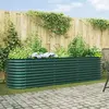 vidaXL Jardin surélevé vert 320x80x81 cm en acier galvanisé