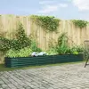 vidaXL Bac de jardin surélevé  Vert 400x80x44 cm en acier galvanisé