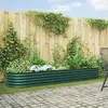 vidaXL Bac surélevé vidaXL Jardin Vert 320x80x44 cm Acier galva