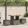 Vidaxl - Ensemble De Salle À Manger Pour Jardin 3 Pcs Gris Poly Rotin