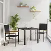 vidaXL Chaises empilables de jardin 2 pcs Noir et Marron