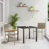 VIDAXL Lot de 2 chaise exterieur empilable non pliable H. 90 cm en rotin gris