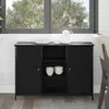 Buffet Bas - vidaXL - Chêne Noir - Moderne - Rangement - Finition Mat