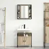 vidaXL Ensemble de mobilier de salle de bain avec étagère 2 pcs Marron