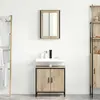 vidaXL Set de Meubles de Salle de Bain 2 Pièces Chêne Sonoma en MDF