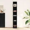 vidaXL Vidaxl Armoire Chêne Noir - 30x50x200 Cm, En Bois D'ingénierie