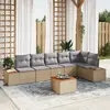Vidaxl - Ensemble De Canapé De Jardin 7 Pcs Beige Poly Rotin