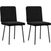 Vidaxl chaises à manger lot de 2 noir velours