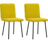 Chaises à manger lot de 2 Jaune Velours Vidaxl