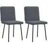 Chaises à manger lot de 2 Gris foncé Velours Vidaxl
