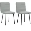 vidaXL Chaises à Manger Lot de 2 Gris Clair Velours