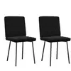 Vidaxl - Chaises à manger lot de 2 Noir Velours