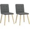 Vidaxl chaises à manger lot de 2 gris foncé tissu