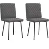 vidaXL Chaises à manger lot de 2 gris similicuir