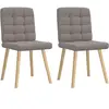 vidaXL Chaises à manger lot de 2 taupe tissu
