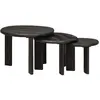 vidaXL Tables gigognes 3 pcs Blanc Bois de mangue massif