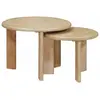 vidaXL Tables gigognes 2 pcs Noir Bois de mangue massif