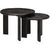 vidaXL Tables gigognes 2 pcs Blanc Bois de mangue massif