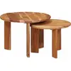 vidaXL Tables gigognes 2 pcs Marron Bois d'Acacia Massif