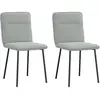 Vidaxl chaises à manger lot de 2 gris clair velours