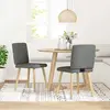 Vidaxl chaises à manger lot de 2 gris foncé tissu