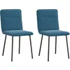 Vidaxl chaises à manger lot de 2 bleu velours