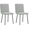 Vidaxl chaises à manger lot de 2 gris clair velours