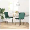 Vidaxl - Chaises à manger lot de 2 Vert foncé Velours