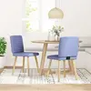 Vidaxl chaises à manger lot de 2 bleu jean tissu