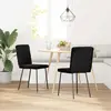 Vidaxl - Chaises à manger lot de 2 Noir Velours