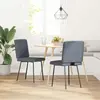 Vidaxl chaises à manger lot de 2 gris foncé velours