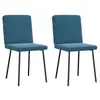 Vidaxl - Chaises à manger lot de 2 Bleu Velours