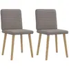 Vidaxl chaises à manger lot de 2 taupe tissu