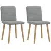 Vidaxl chaises à manger lot de 2 gris clair tissu