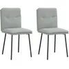 Vidaxl chaises à manger lot de 2 gris clair velours