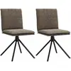 vidaXL Chaise à manger gris foncé similicuir daim